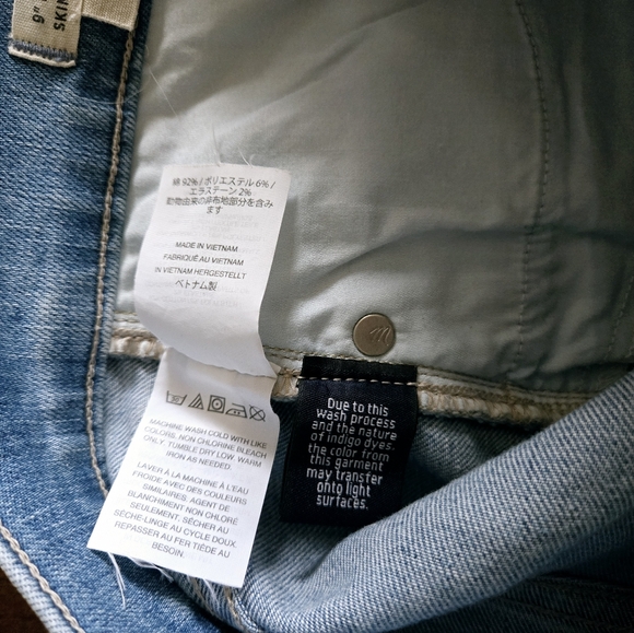 Madewell Jeans Women's Blue Denim 9" High-Rise Skinny Crop With Raw Hem Size 25 - Picture 16 of 16